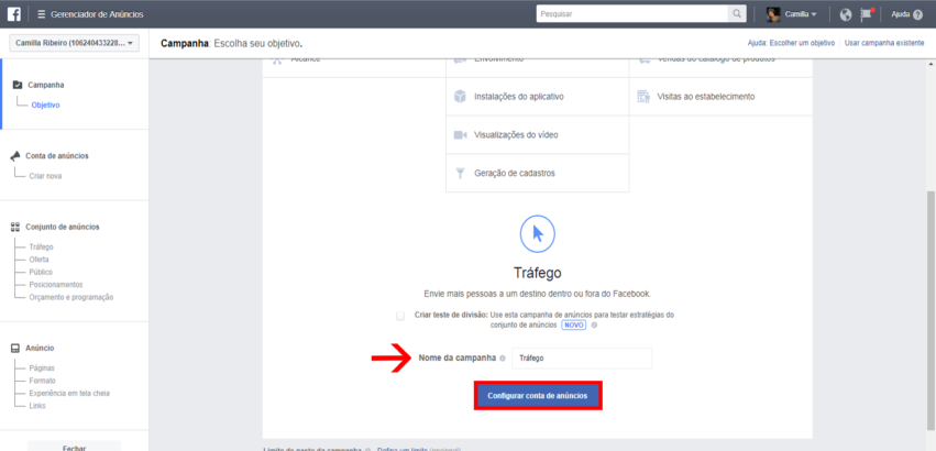 3º Passo - Criar Anúncios no Facebook Ads