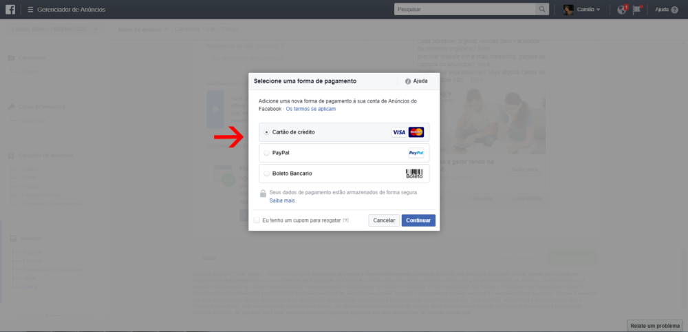 7º Passo - Criar Anúncios no Facebook Ads