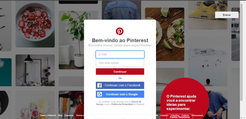 Como Criar uma Conta no Pinterest