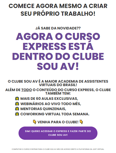 curso como ser assistente virtual express - camile just